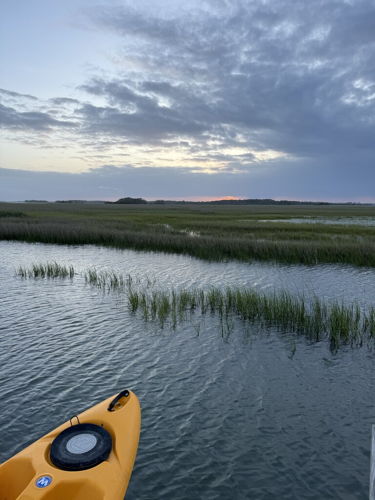 Heading out over the marsh at high tide by congaree