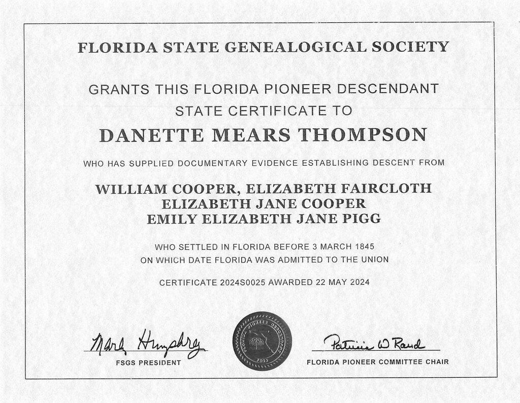 FSGS Pioneer certificate by danette
