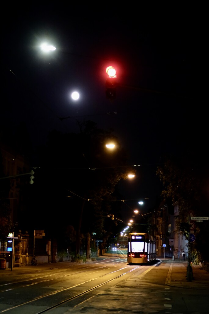 Moonlit Tram Ride by vincent24