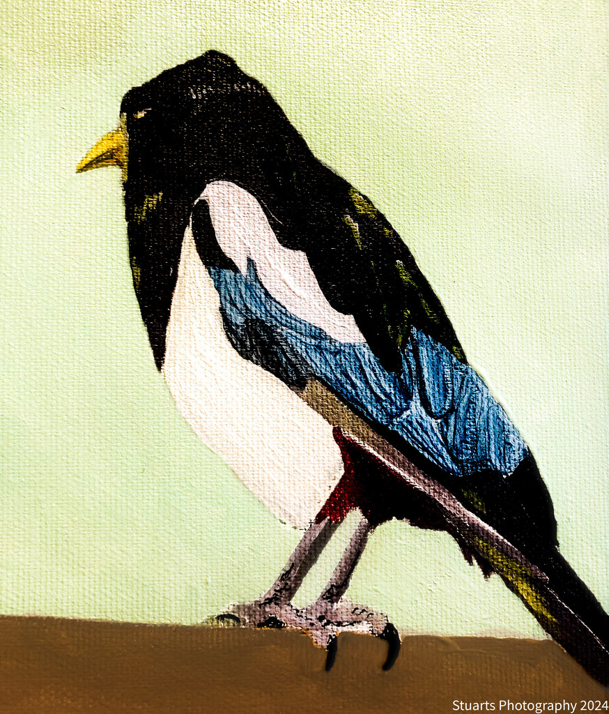 Magpie (painting) by stuart46