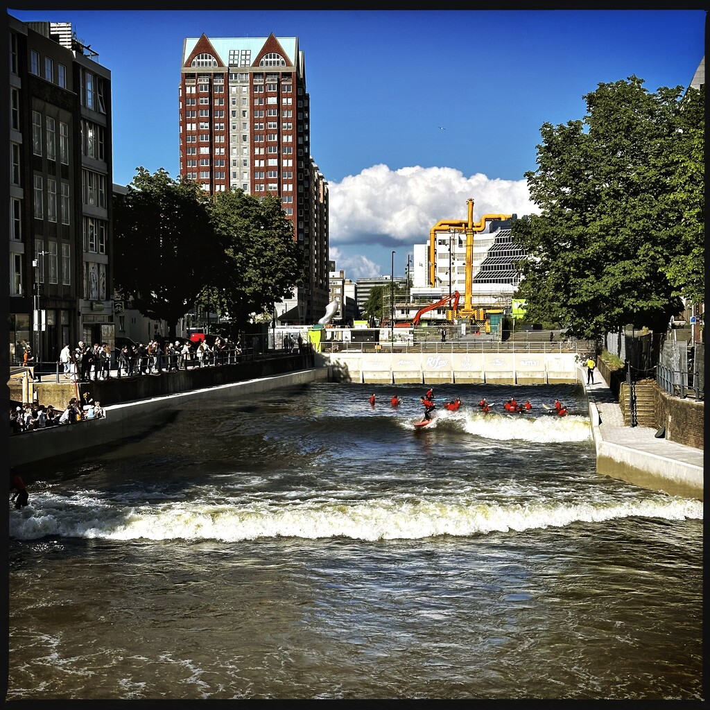 Surfin’ the city pond by mastermek