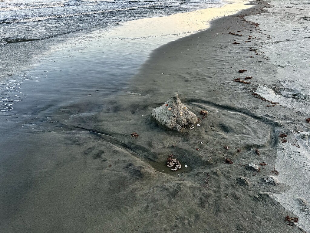 Castle in the Sand as the tides is coming in  by congaree