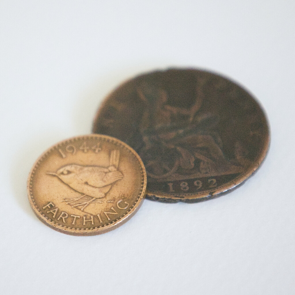 Four Viertel Coins Make One Penny by 30pics4jackiesdiamond