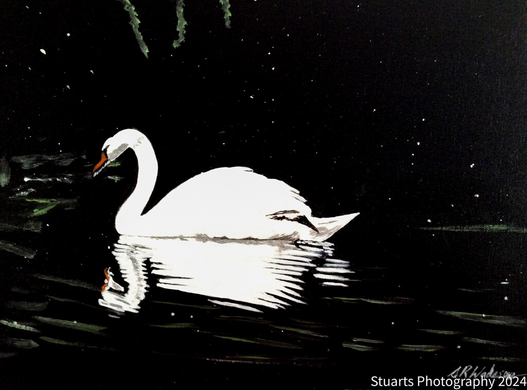 Swan (painting) by stuart46