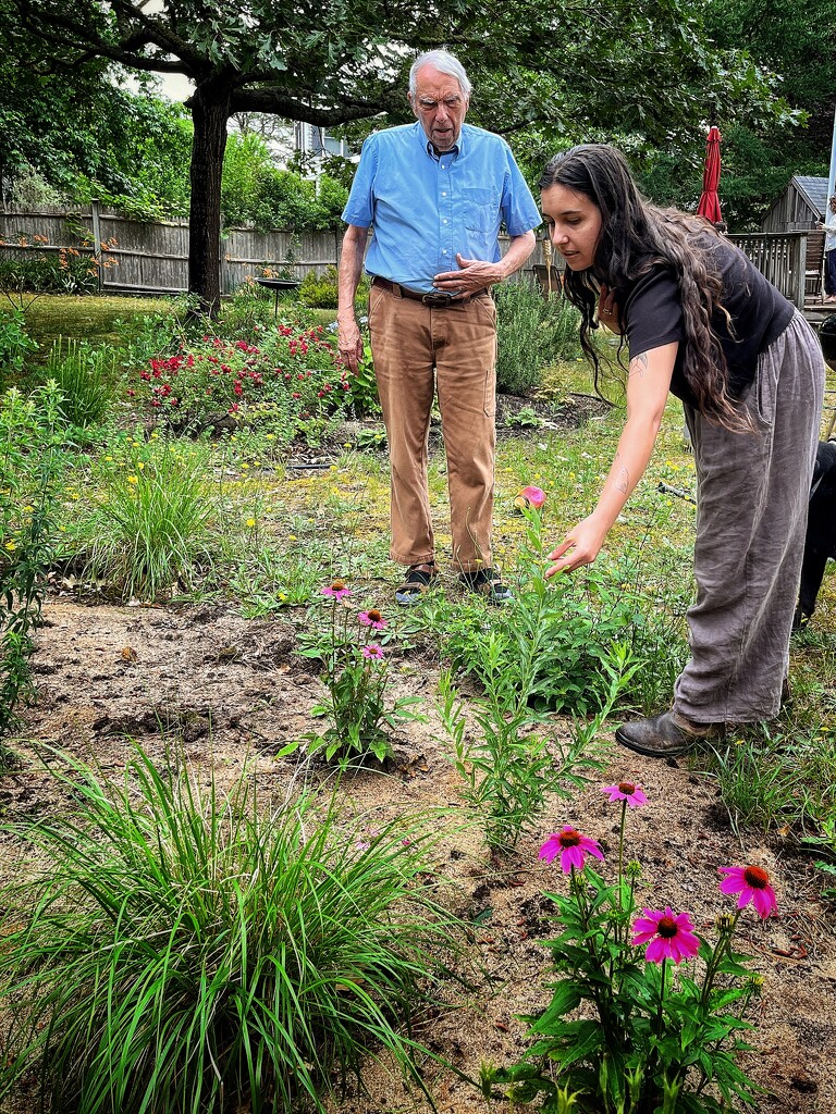 Granddaughter-Grandfather Garden Consult by jakb