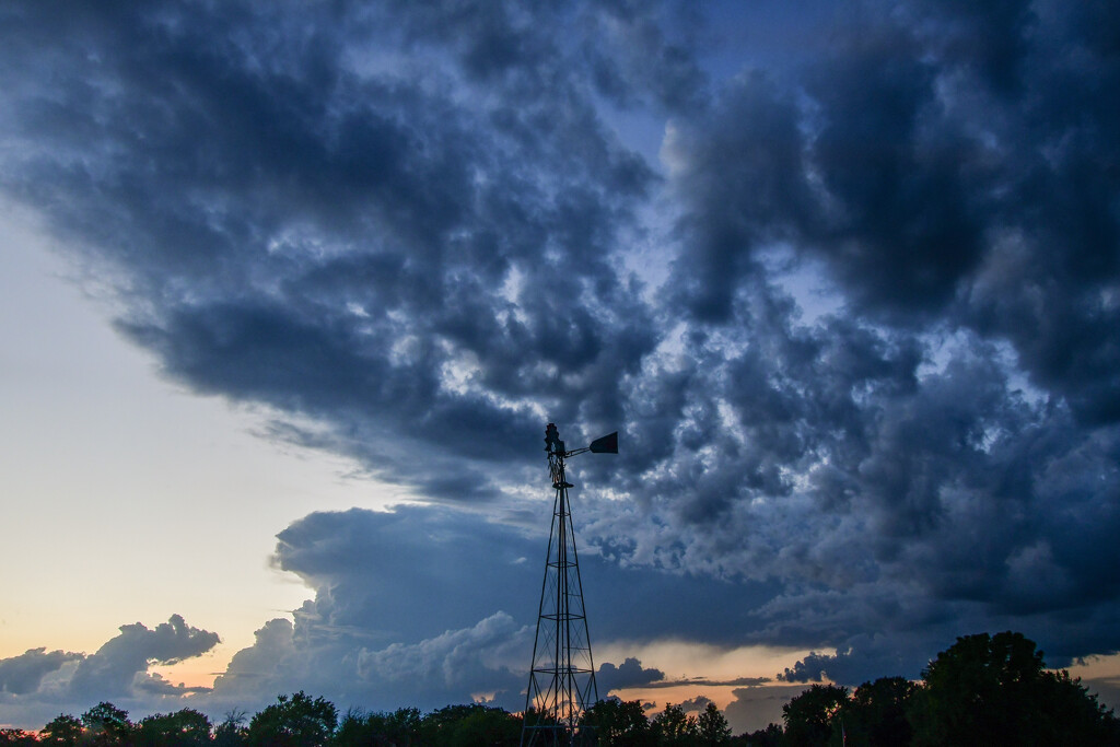 Windmill on a Stormy Night by kareenking