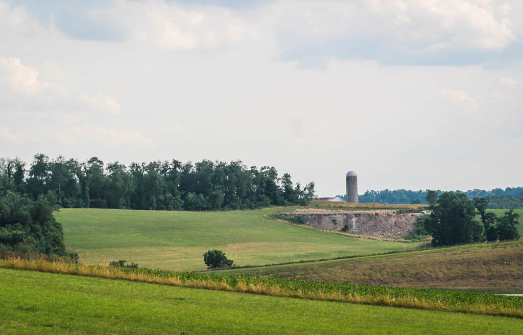 A silo in the distance by mittens