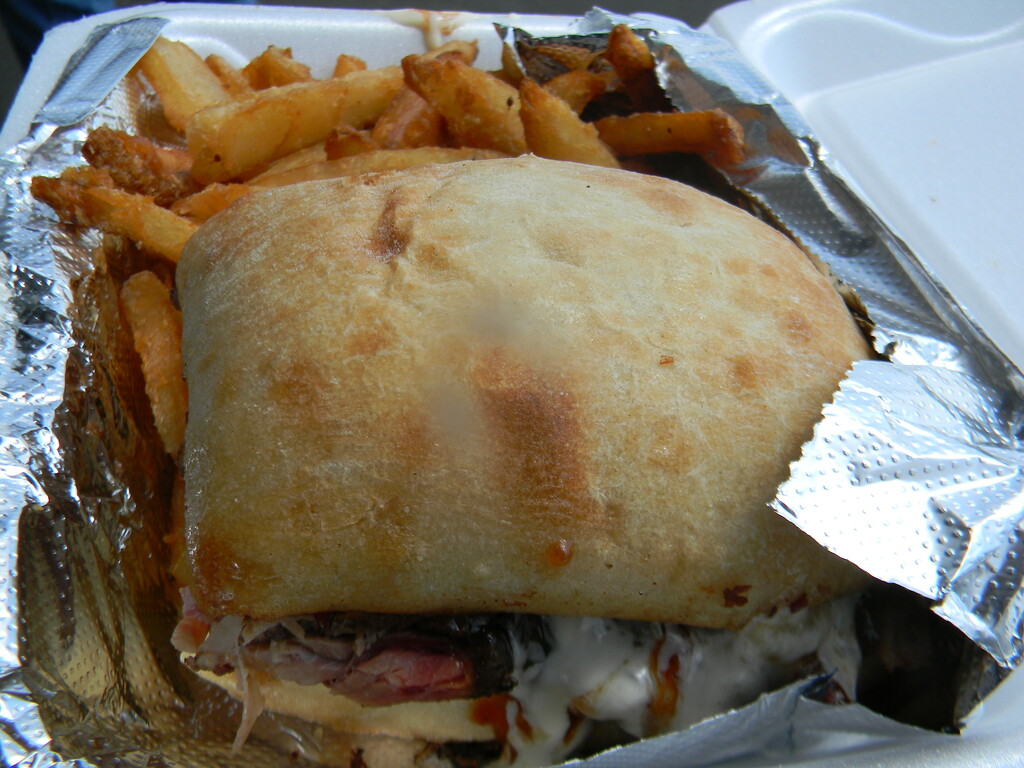 Brisket Melt and Fries  by sfeldphotos