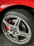 13th Jul 2024 - Pristine wheel of brand new Corvette, with wheel area matching the chassis. 