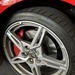 Pristine wheel of brand new Corvette, with wheel area matching the chassis.  by swagman