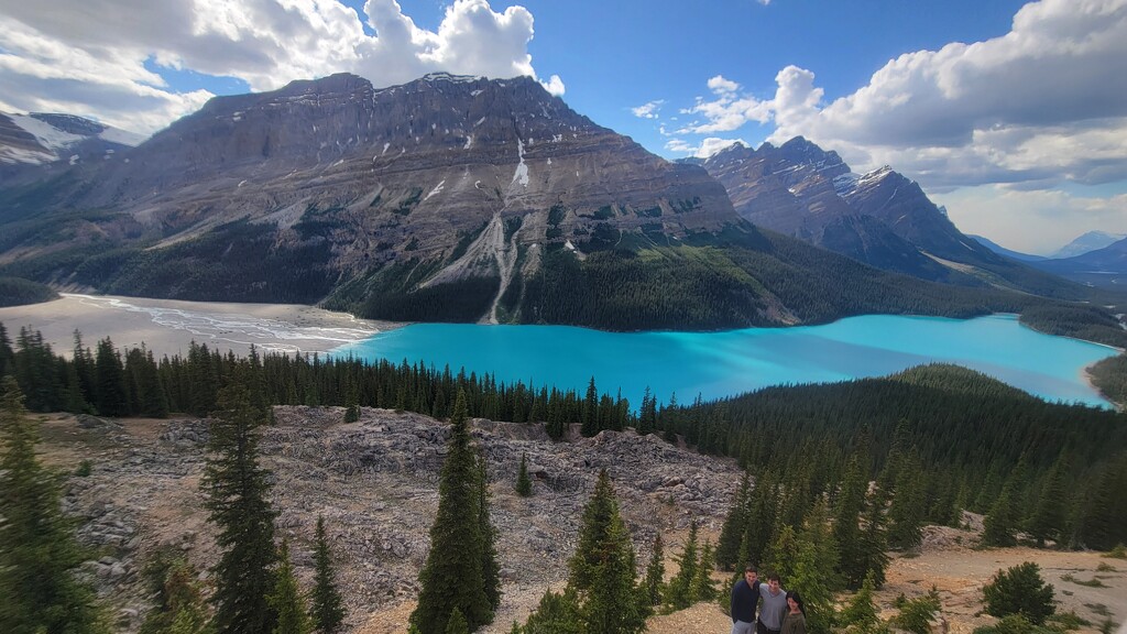 Panorama at Peyto Lake by kimmer50