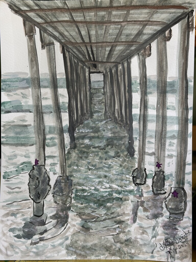 Below B street pier  by pandorasecho