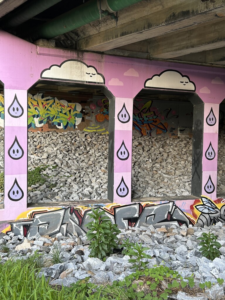 Splashs of joyous design to dull spaces along the Atlanta Beltline by swagman