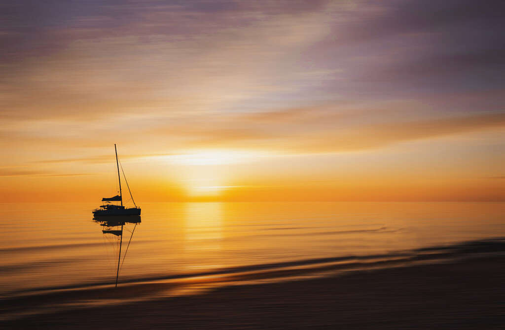 Sunrise Boat by pdulis