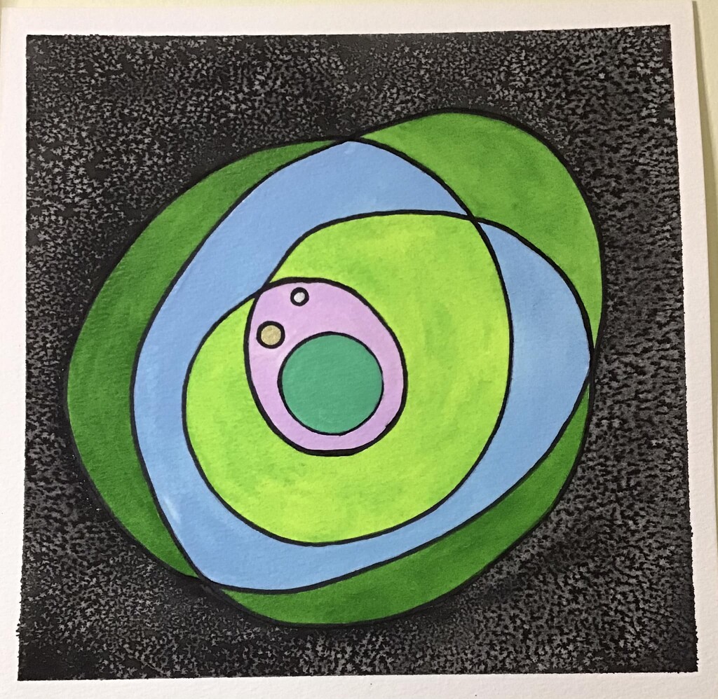 World Watercolor Month, #14, Spiral by juliedduncan