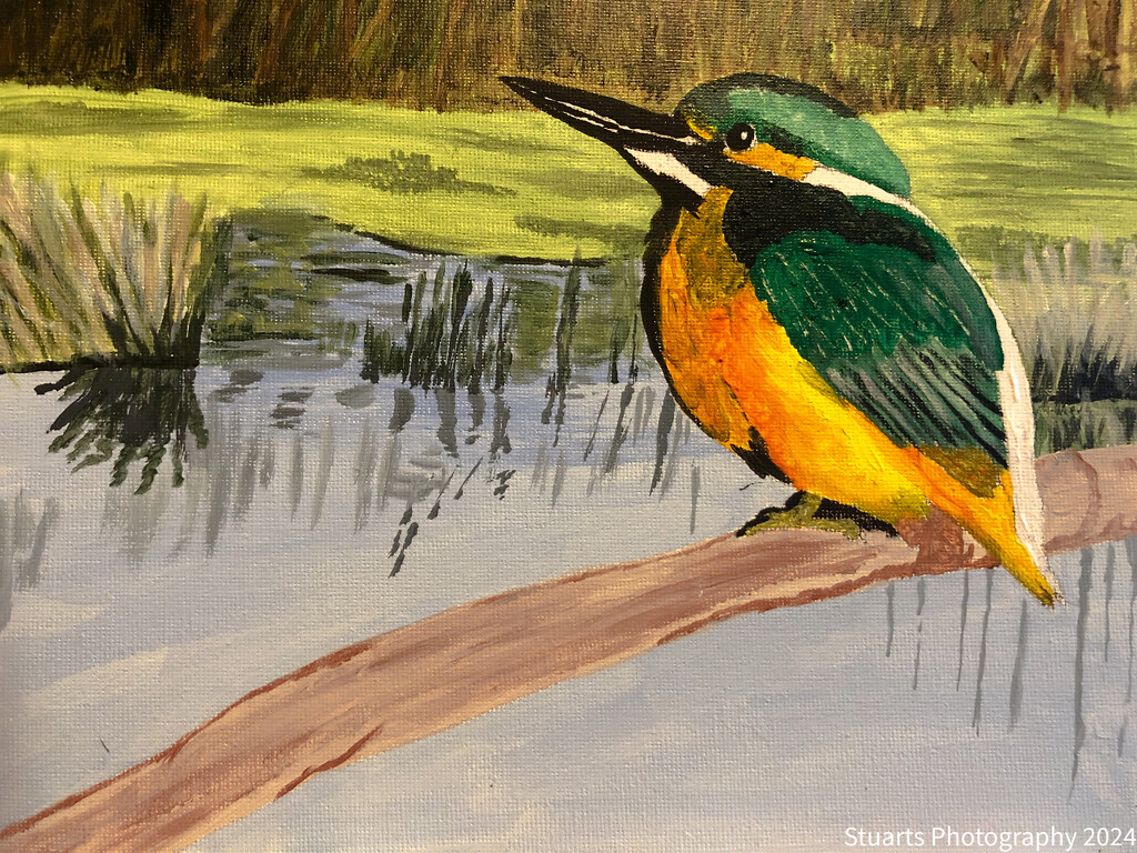 Kingfisher (painting) by stuart46