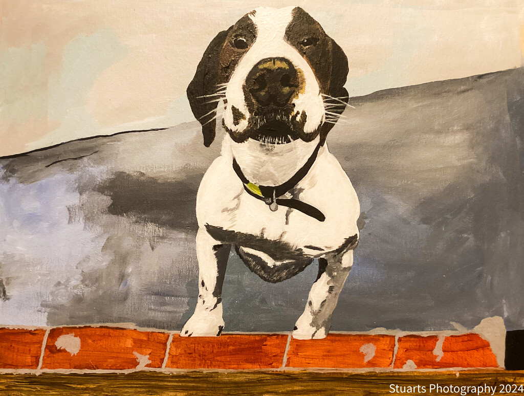 Tetley the dog (painting) by stuart46