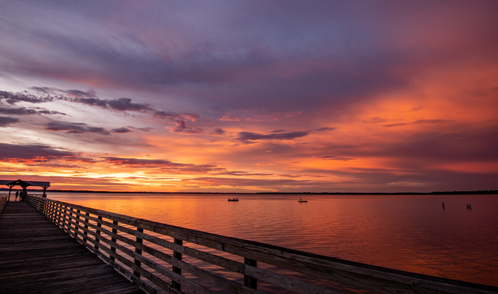 Tonight's Sunset on the Other Side of the Pier! by rickster549