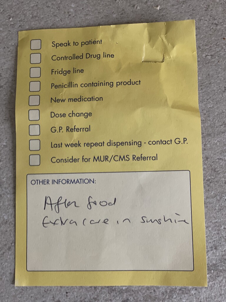 Instructions with prescription  by alison59