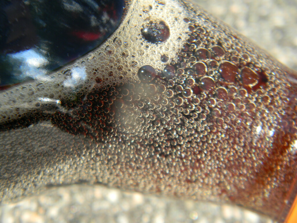 Root Beer Bottle Bubbles  by sfeldphotos