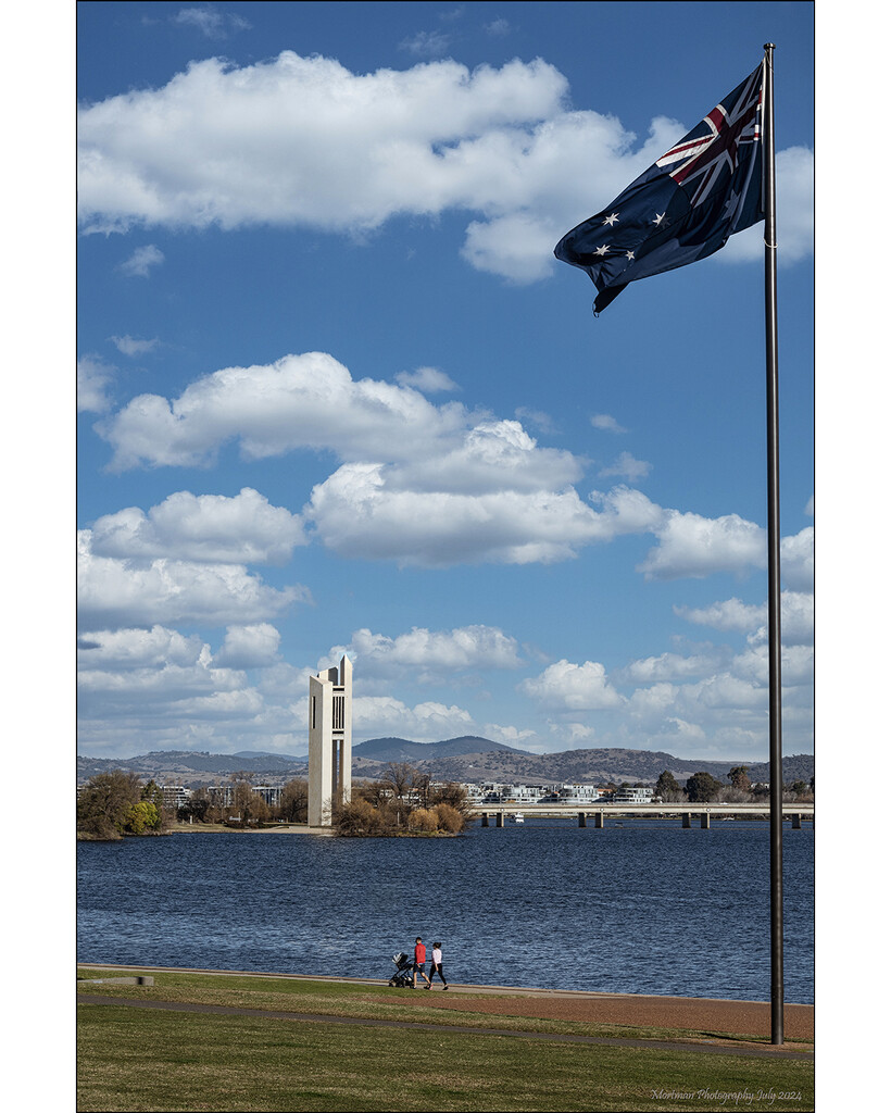 Flag and Carillon on Burley  by mortmanphotography