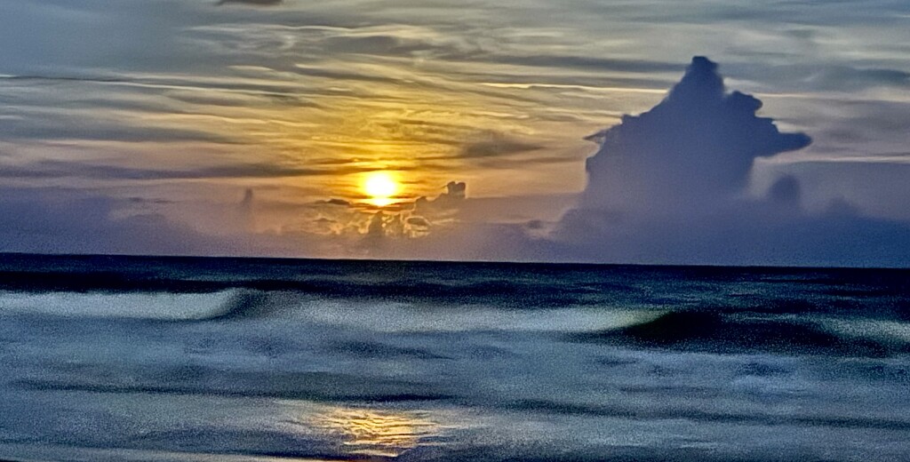 Moonrise over the Atlantic 1 by congaree