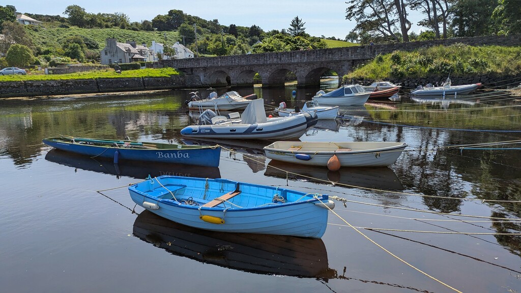 Boats at anchor. by bobby5722