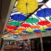 Brightly coloured umbrellas