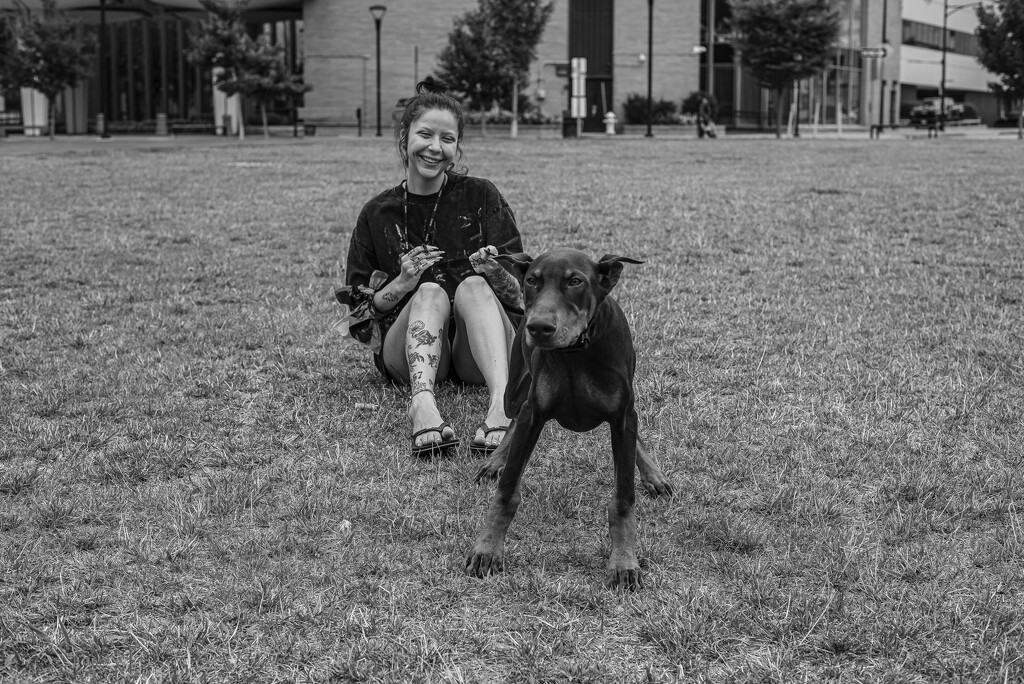 A Girl and her Dog by darchibald