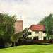 House amongst the trees (painting) by stuart46