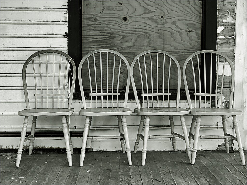 Four Chairs on the Porch by olivetreeann