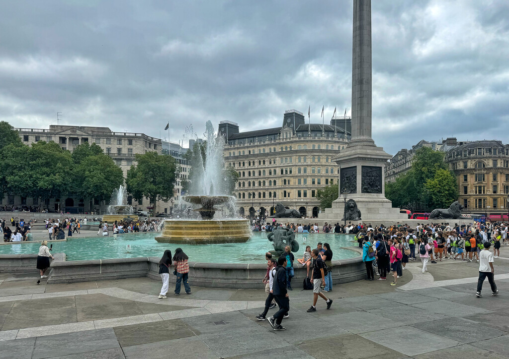 Fountain of Trafalgar Square.  by cocobella