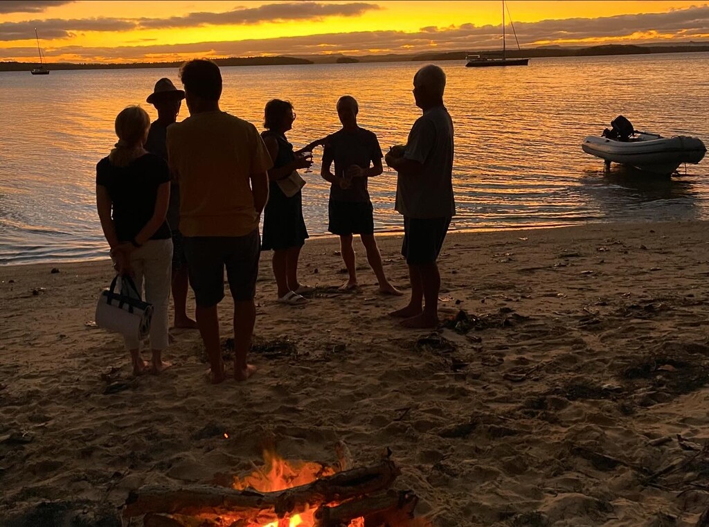 Kenutu Beach Fire by carolinesdreams