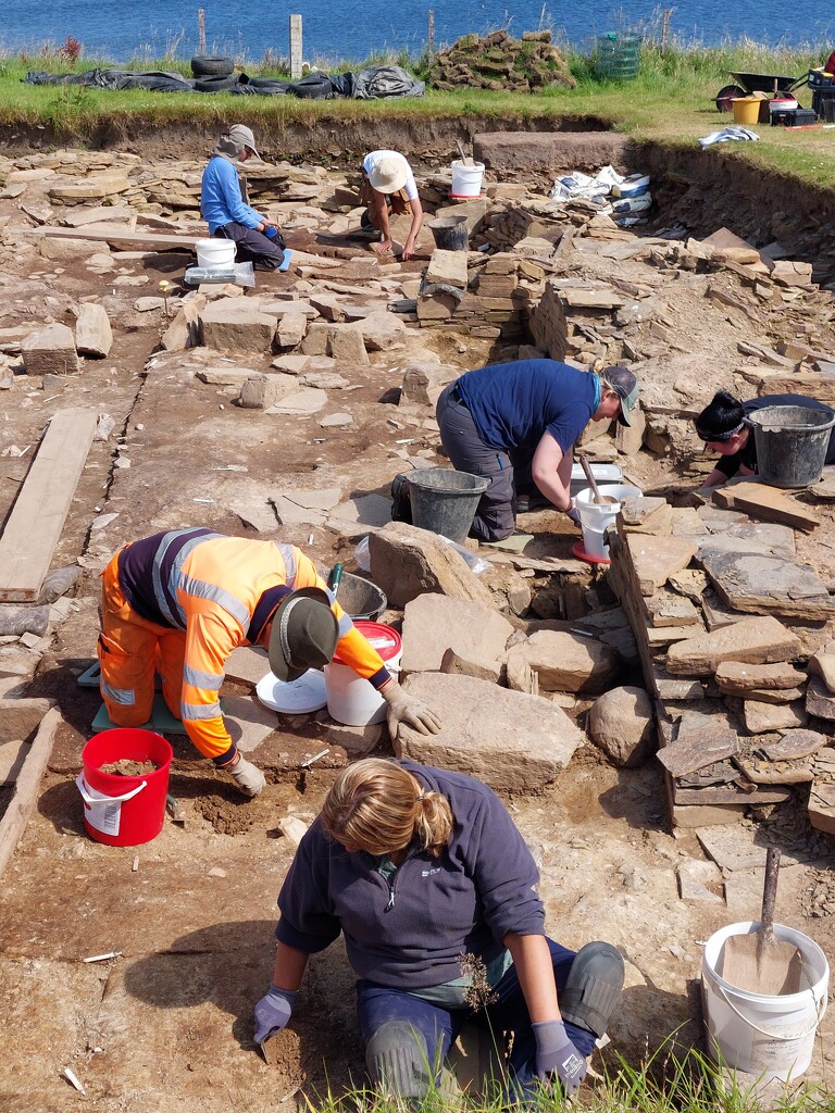 Excavating at the Ness of Brodgar dig, Orkney  by samcat