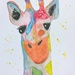 Watercolor Giraffe by julie