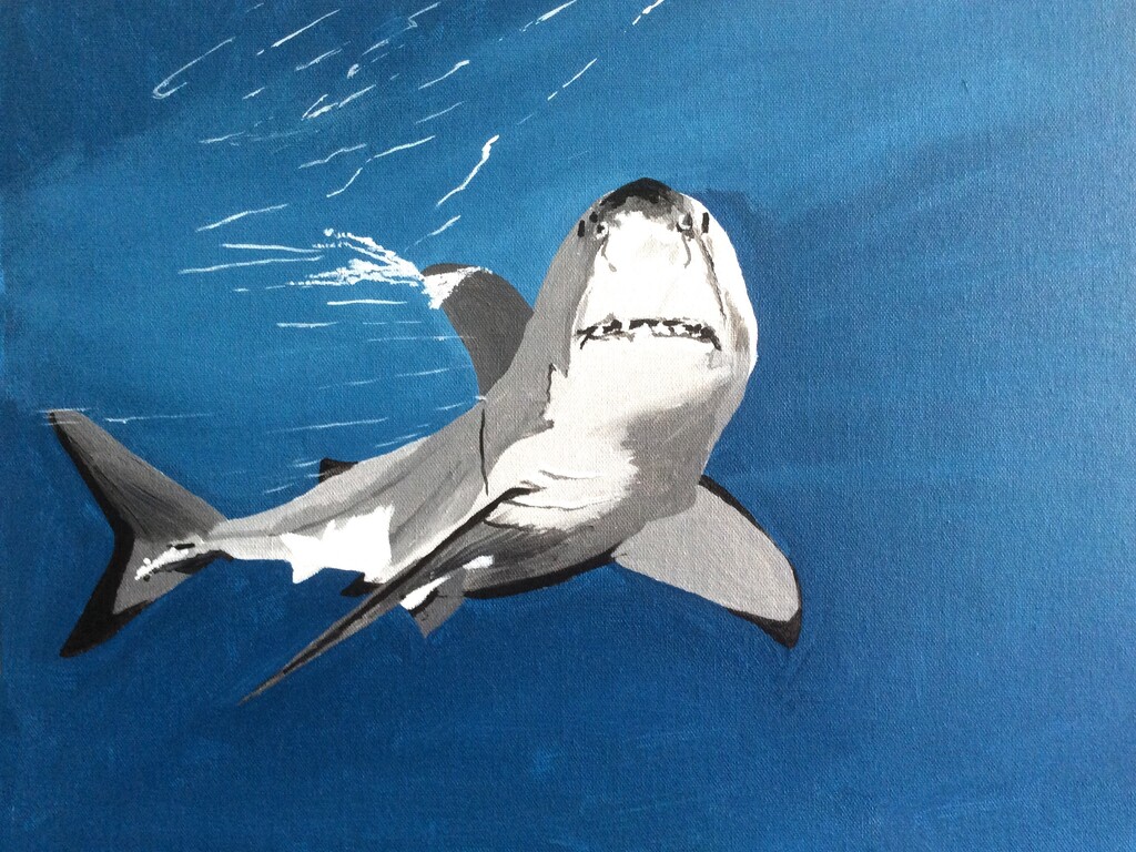 Shark (painting) by stuart46