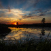 Sunset on the oxbow lake by haskar