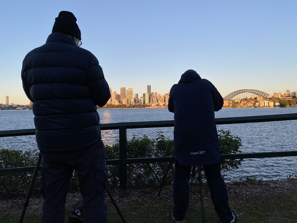 Two colleagues at our early morning photo shoot.  by johnfalconer