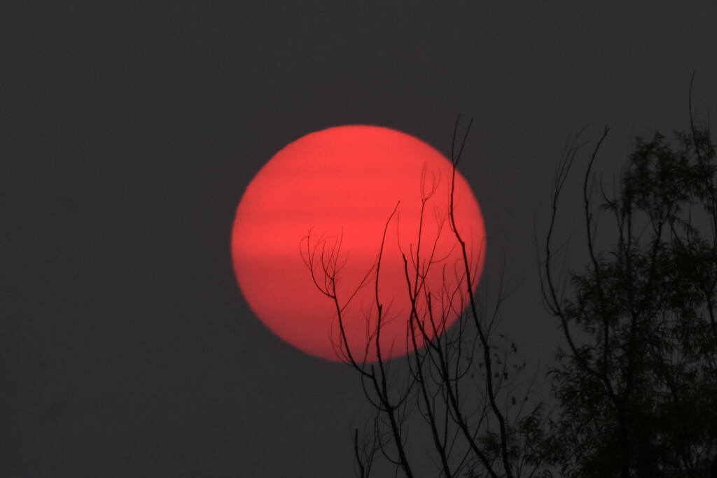 Kansas Sunset Impacted by Canadian Fires by kareenking