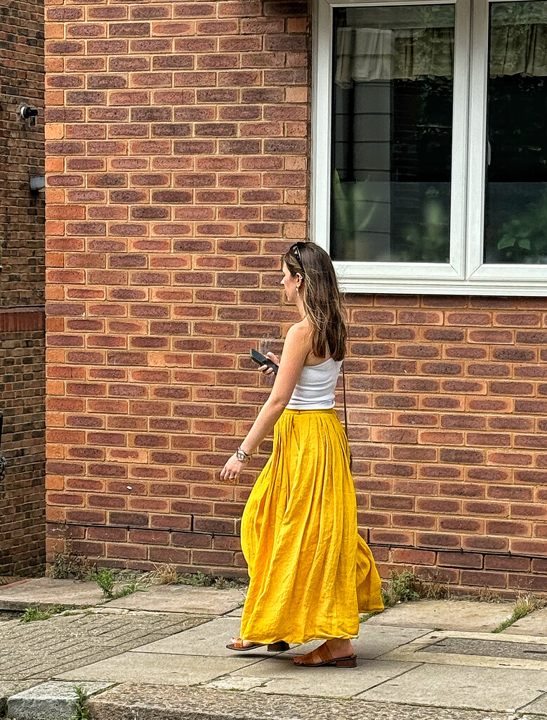 Léa and her yellow skirt.  by cocobella