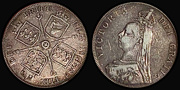 6th Aug 2024 - Obverse and reverse of 1889 English double florin. 