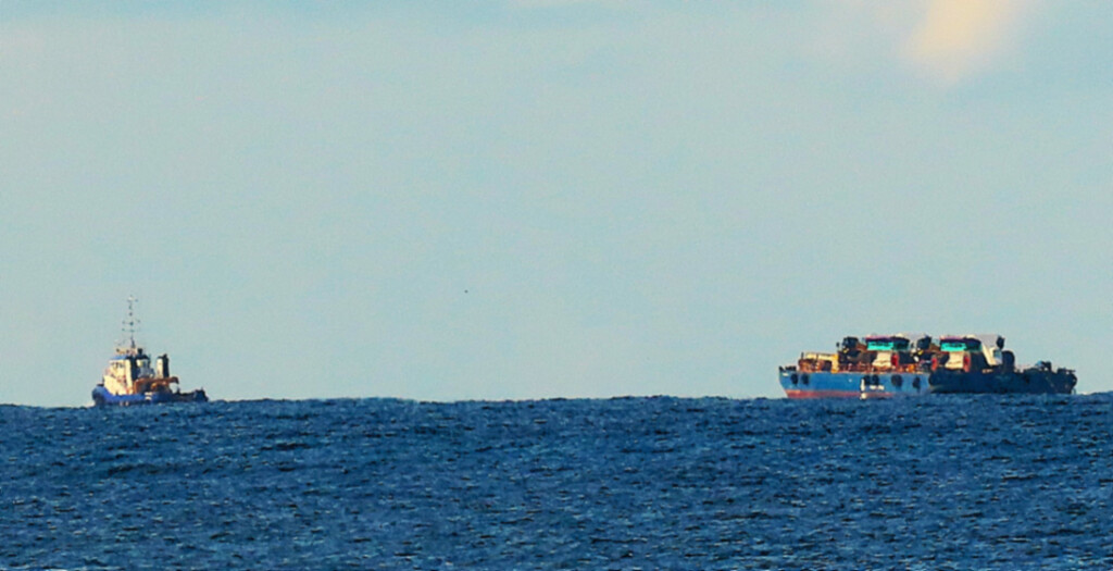 Tug Boat Towing A Large Barge ~  by happysnaps