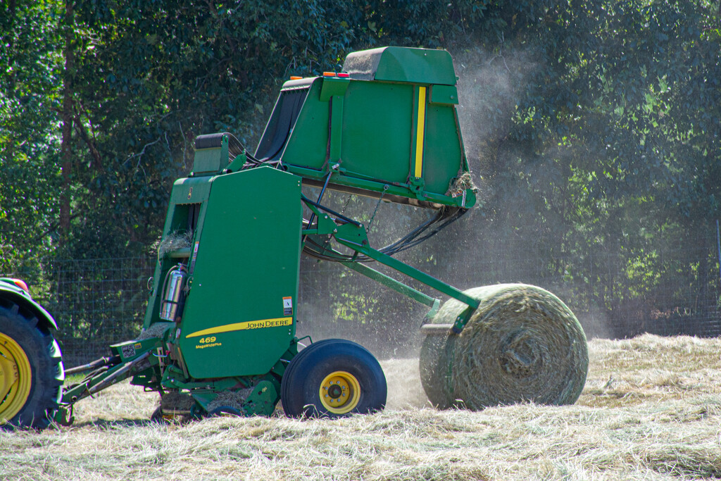 Belching another hay bale... by thewatersphotos