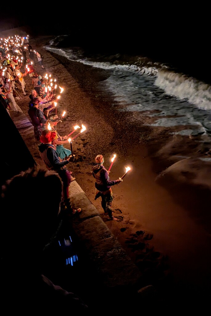 Torches on the beach  by boxplayer