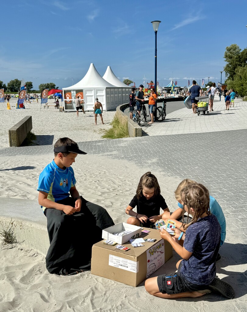 A young entrepreneur selling Pokémon cards by stimuloog