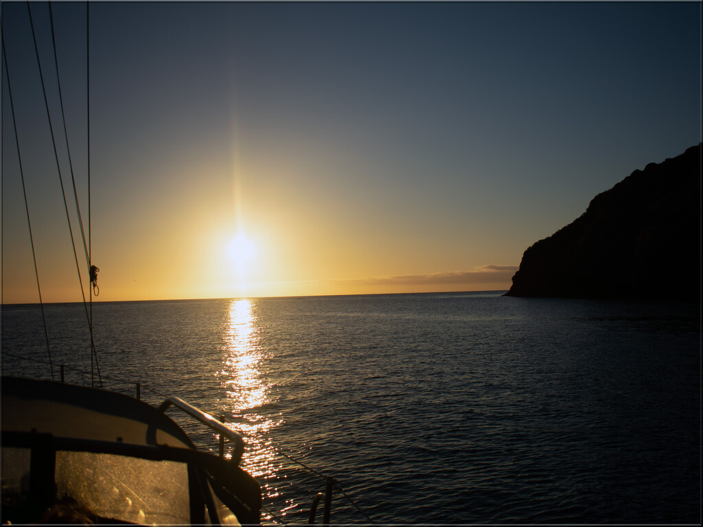 Sunrise at sea on anchor by 365projectorgchristine