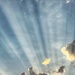 Cumulus clouds with crepuscular rays by mattjcuk