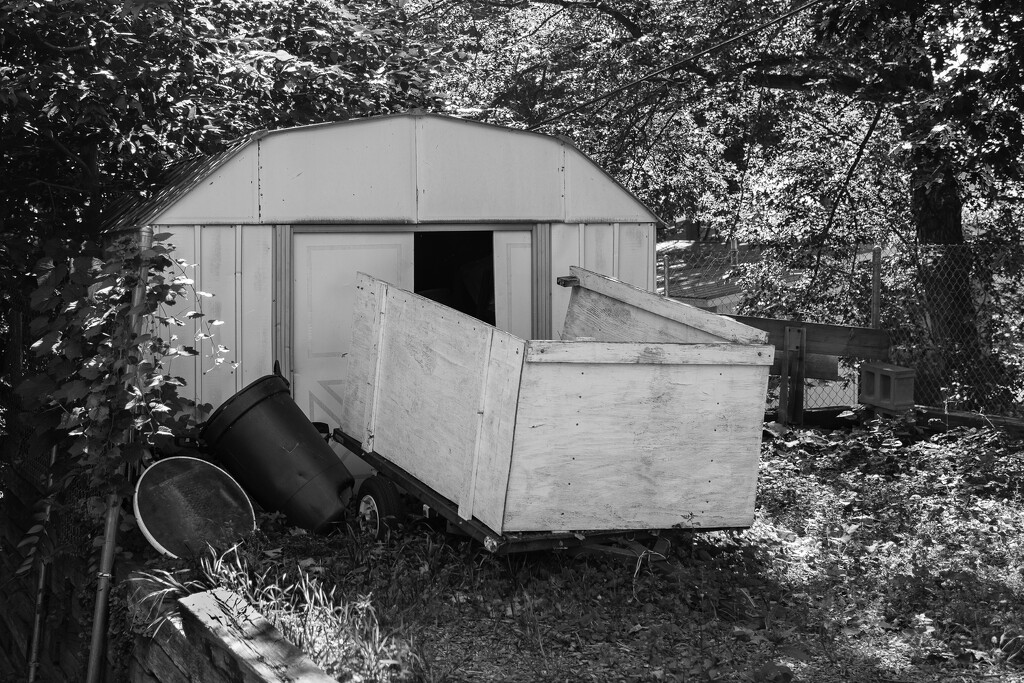 Old Shed and Trailer by tosee