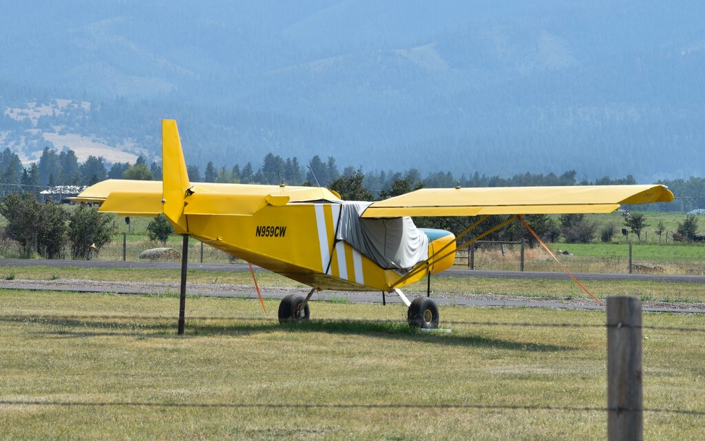 Yellow Cessna (?) Aircraft by bjywamer