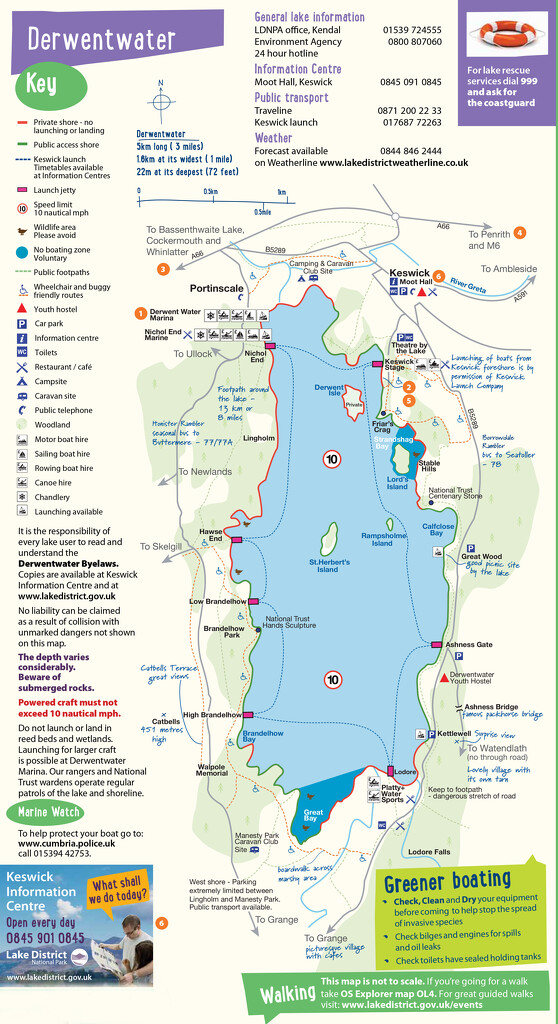 Derwentwater map by pcoulson